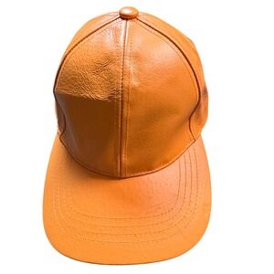 City Hunter Mustard Yellow Leather Baseball Cap Vintage Style